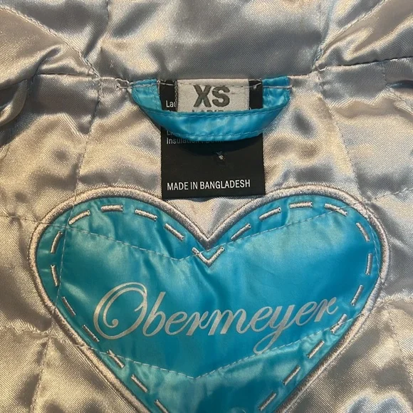 Obermeyer Women's XS Blue Kassi Quilted Hooded Down Zip Puffer Ski Vest - Picture 4 of 10